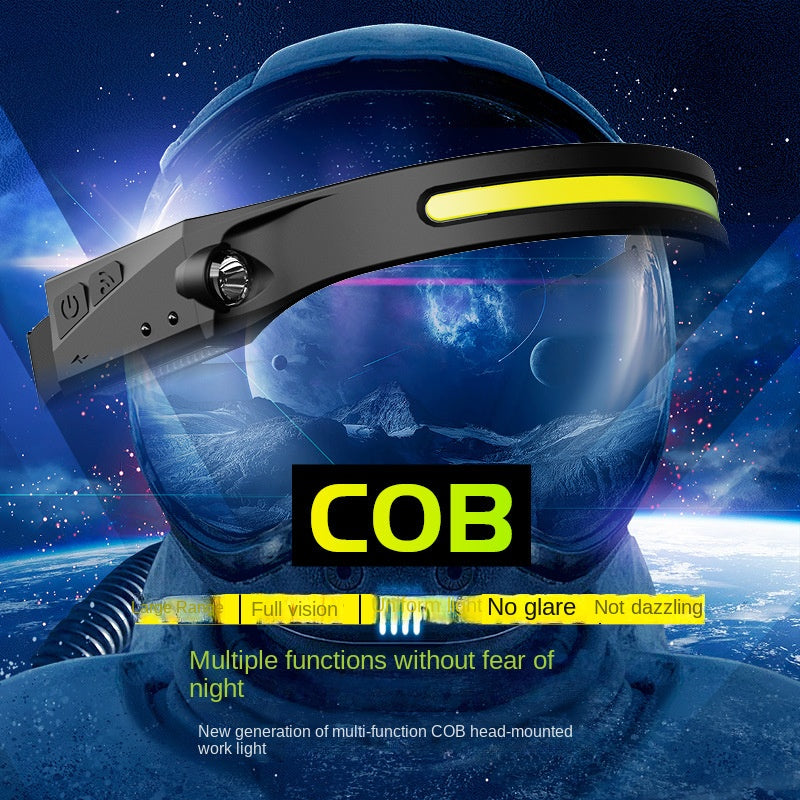 Customized Outdoor Head Lamp OEM Wave Induction Cob Cycling Light USB Charging Night Run Light Led Glaring Headlamp