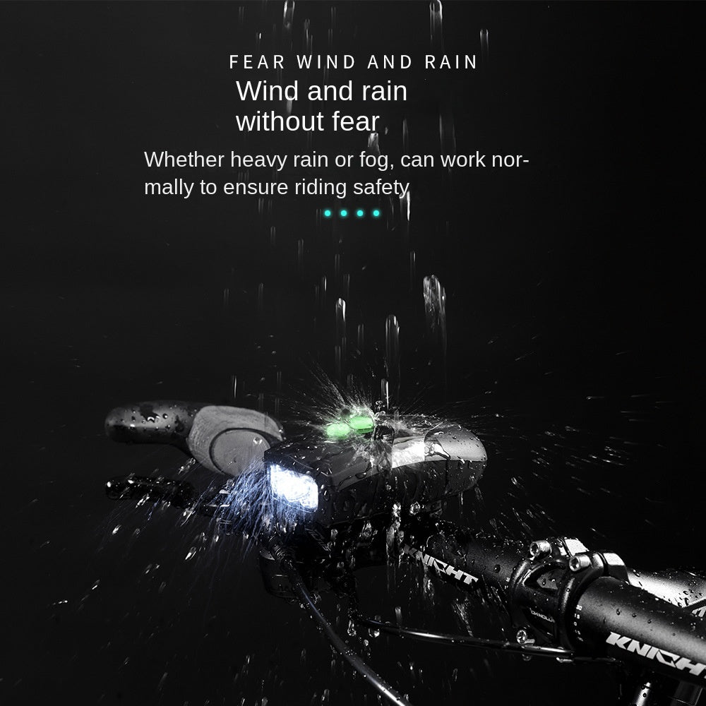 Mountain Bike 3led Lighting Headlight with Electronic Horn Bicycle Bell Accessories