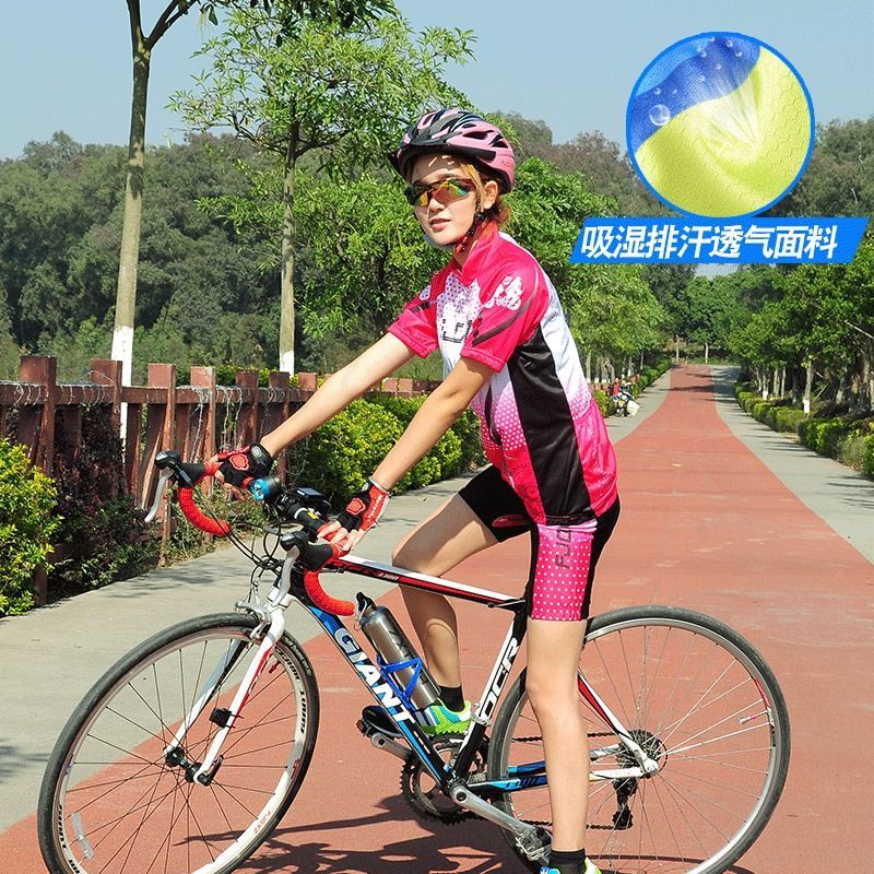 Fjqxz Summer Breathable Bicycle Short-Sleeve Cycling Clothes Suit Mountain Bike Clothing Road Bike Thin Men's Equipment