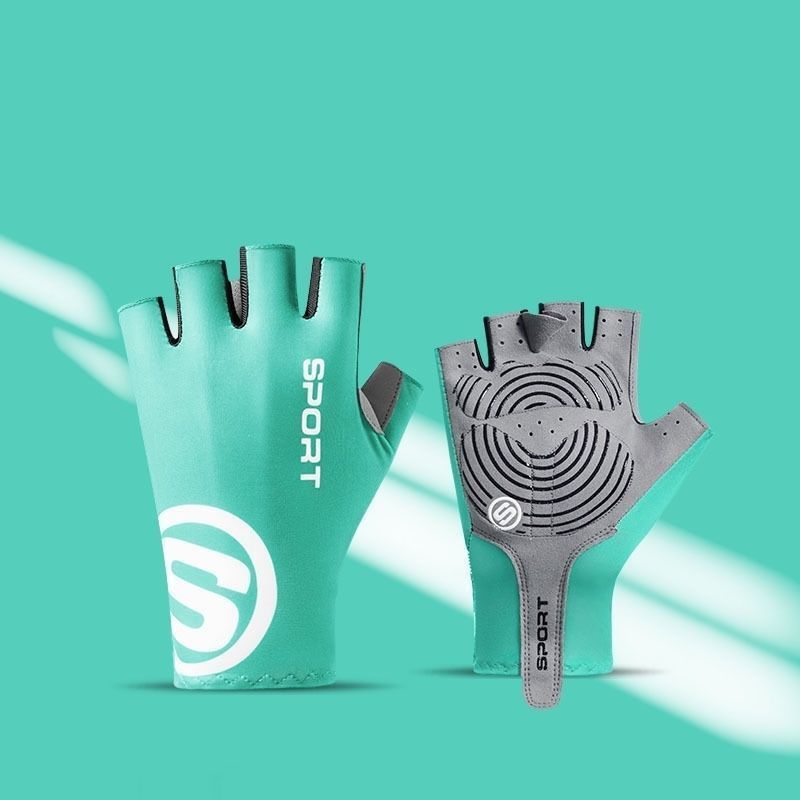 Highway Mountain Bicycle Half Finger Short Finger Gloves Shock Absorption Summer High Elastic Breathability Bicycle Men and Women Riding Sports Outdoor