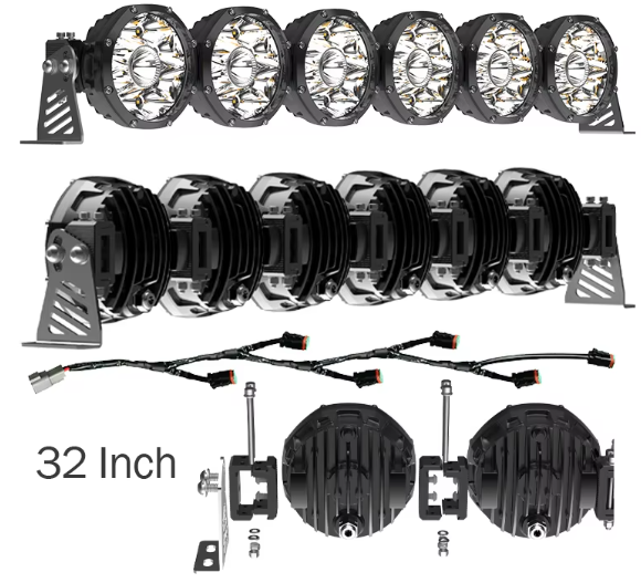 4x4 kc Hilites Pro6 Offroad Barra Led Para 4x4 UTV 12V 24V 32 Inch Led Light Bar 