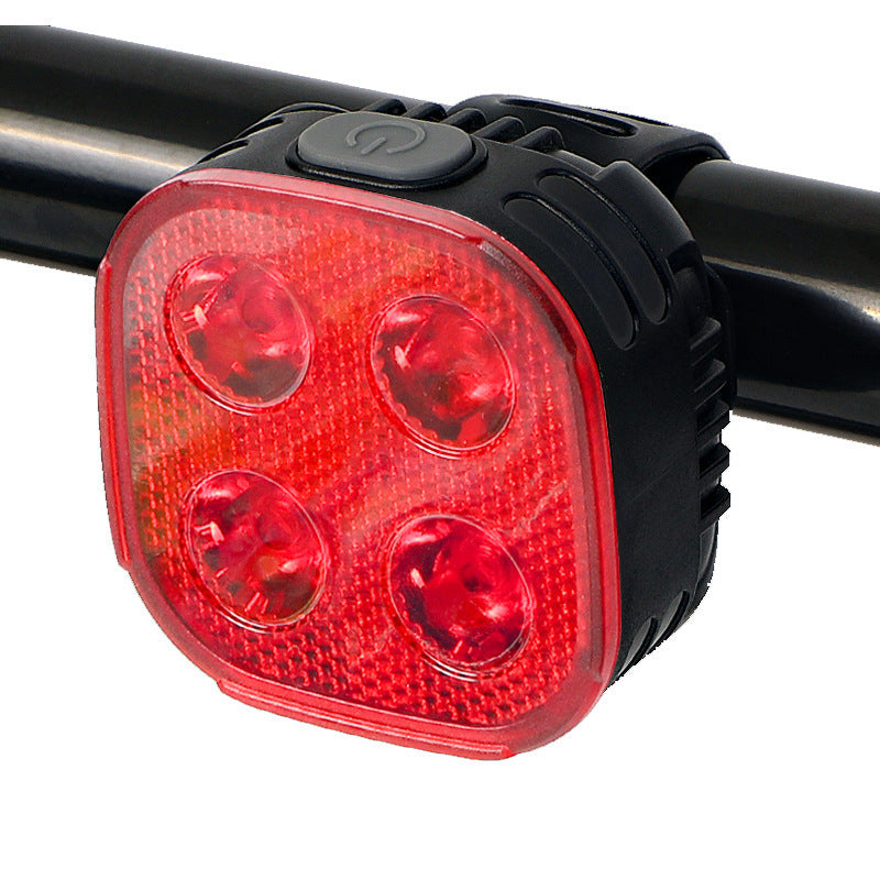 Bicycle Light Mountain Highway Vehicle USB Rechargeable LED Waterproof Headlight Warning Taillight Suit Bicycle Cycling Fixture