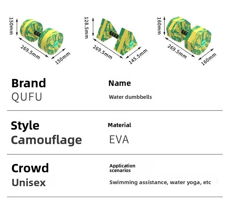Adult Diving Swimming Aid Anti-Rollover, Waterproof Dumbbell Water-Specific Equipment Upward Floatation