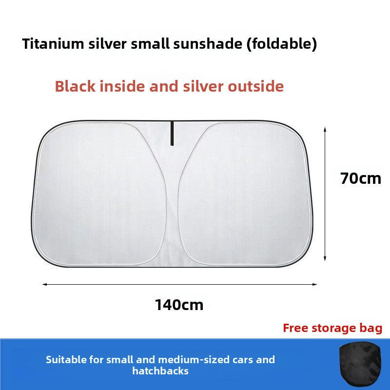 New Car Sunshade Sun Protection Heat Insulation Sunshade Sunshade Curtain Cover Car Interior Front Glass Panel Cover Sunshade Board Supplies