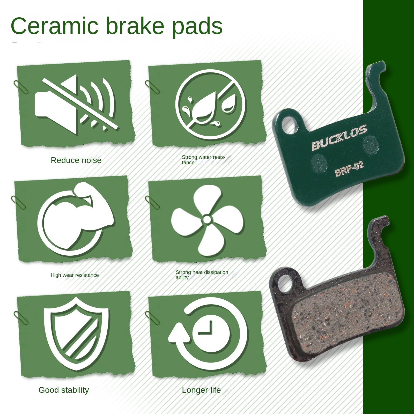 BUCKLOS Mountain Bike Cooling Pads A01S Ceramic Resin Brake Pads M06/M07 Disc Brake Blocks