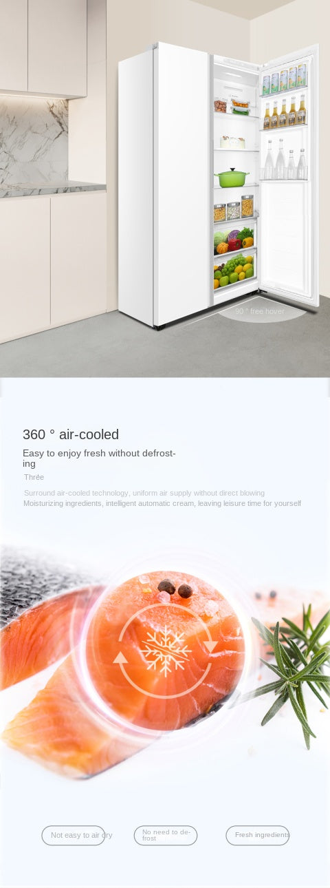Haier Leader 618L Side-by-Side Double Door Frost-Free Inverter Level 1 Energy Efficiency Large Capacity Home Refrigerator