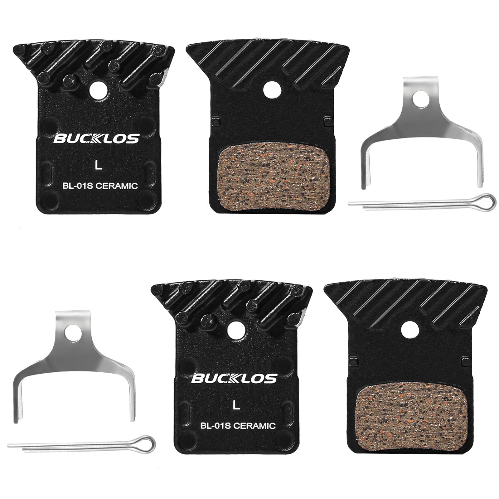 BUCKLOS Mountain Bike Brake Pads Ceramic Cooling Disc Brake Pads N03A/N04C/L05A/J04C