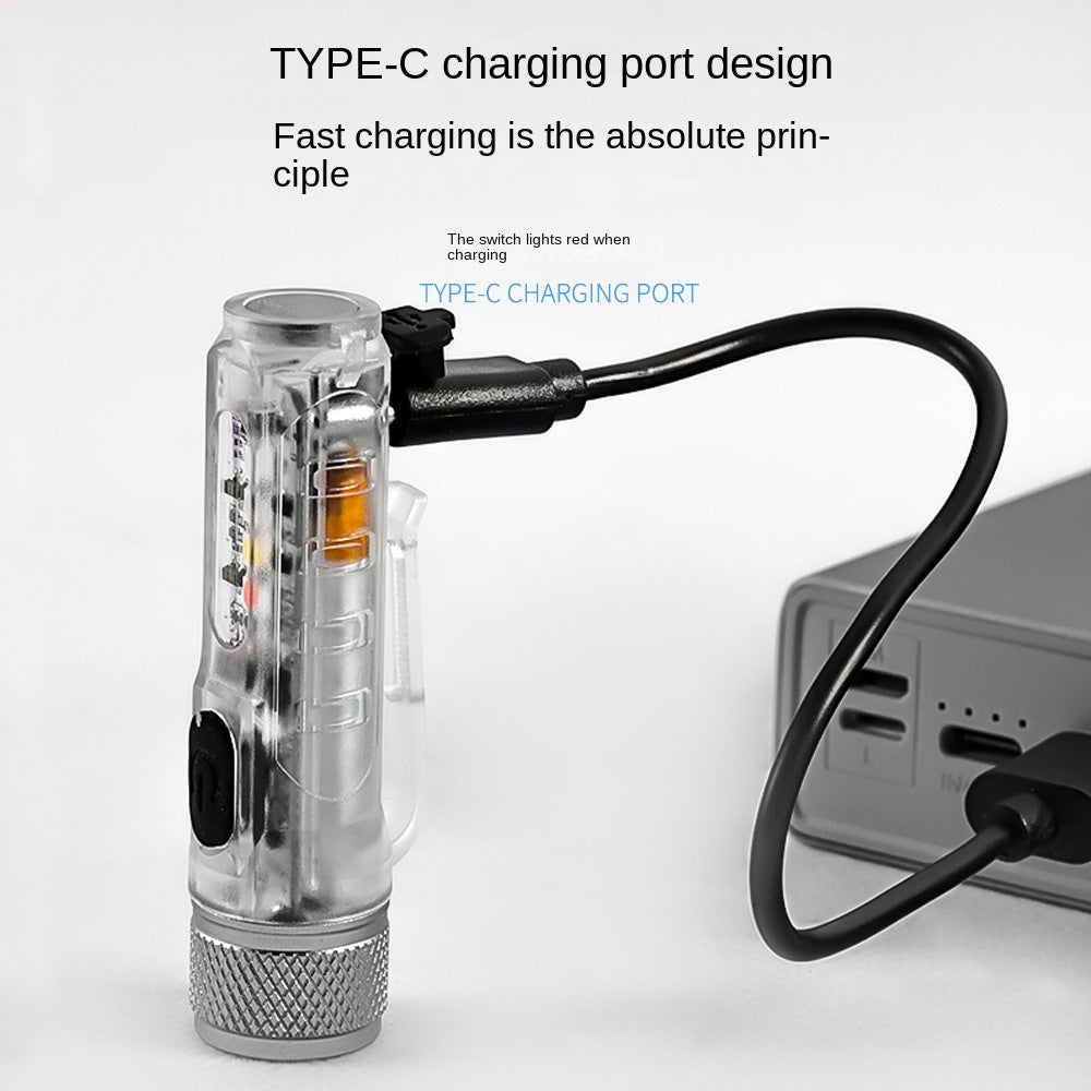 USB Rechargeable Strong Light Multifunctional Mini Flashlight Small Outdoor Portable Led Keychain Flashlight