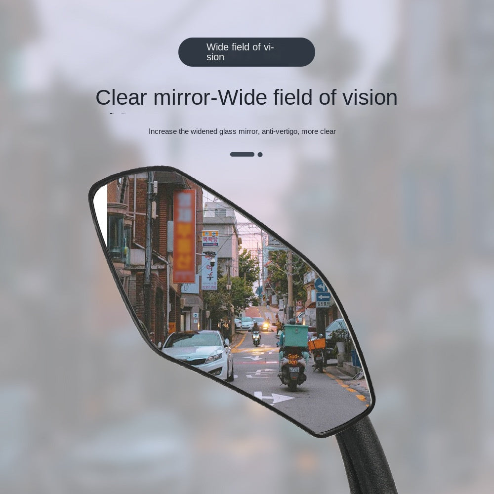 Bicycle Rearview Mirror Large Vision HD Flat Anti-Glare Reflector Mountain Bike Road Bike Road Bike Mirror