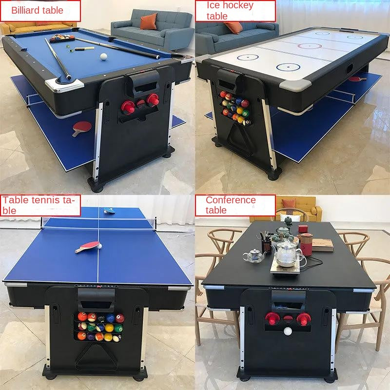4-in-1 game table home standard commercial American black eight multi-function table tennis table ice hockey table