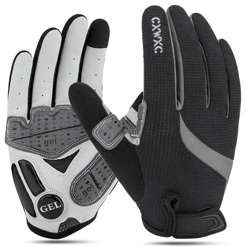 Giyo Bicycle Riding Gloves Mountain Bike Road Bike Winter Outdoors Windproof Touch Screen Shock Absorption Full Finger Gloves