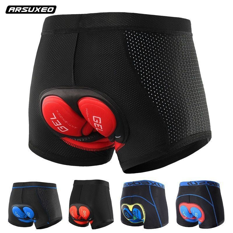 Bicycle Biker Underwear Unisex Thickened Silicone Mountain Cycling Pants Quick-Dry Pants Road Bike Shorts Four Seasons Universal