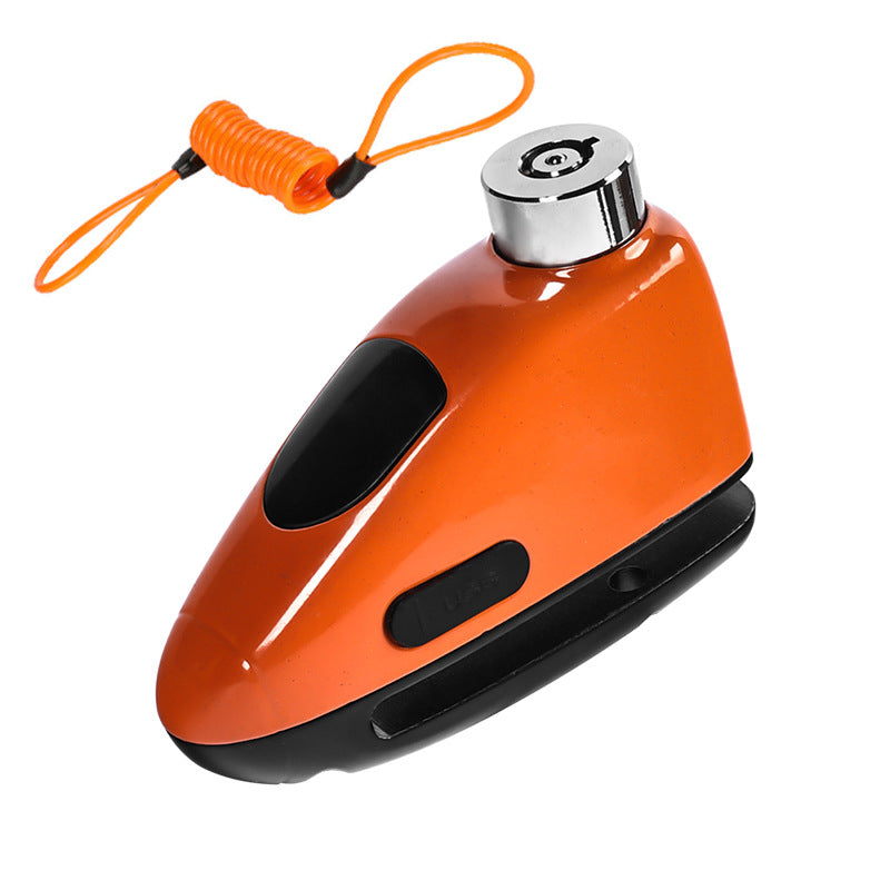 Bicycle Lock Mountain Bike Waterproof USB Charging Alarm Lock Motorcycle Convenient Security Lock Electric Car Disc Brake Lock