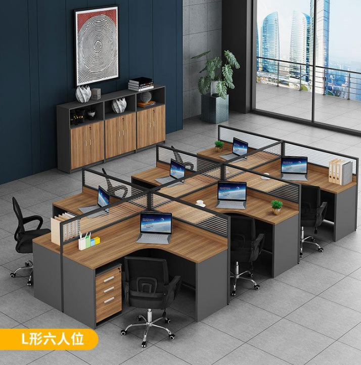 Wood Table Office Furniture co-working area