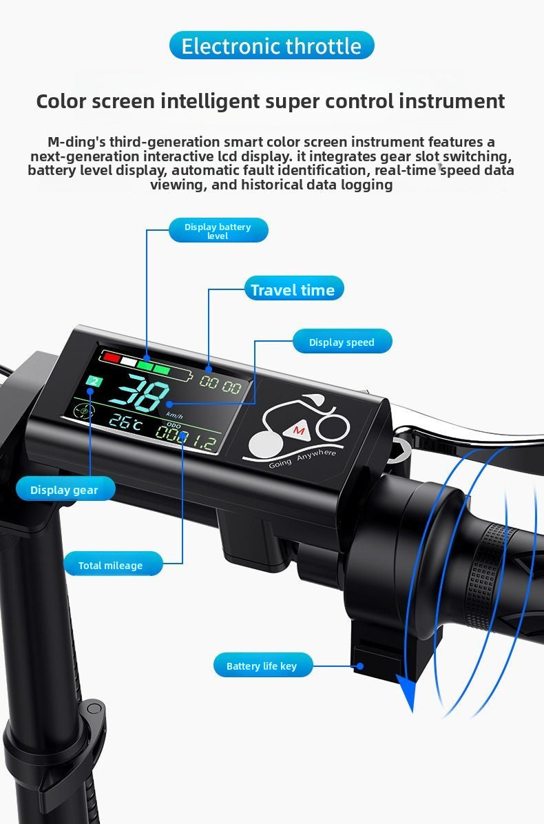 German Mingding Electric Bicycle Foldable Electric Bike Commuter Small Ultra-light Portable Adult Power-assisted Battery Bike