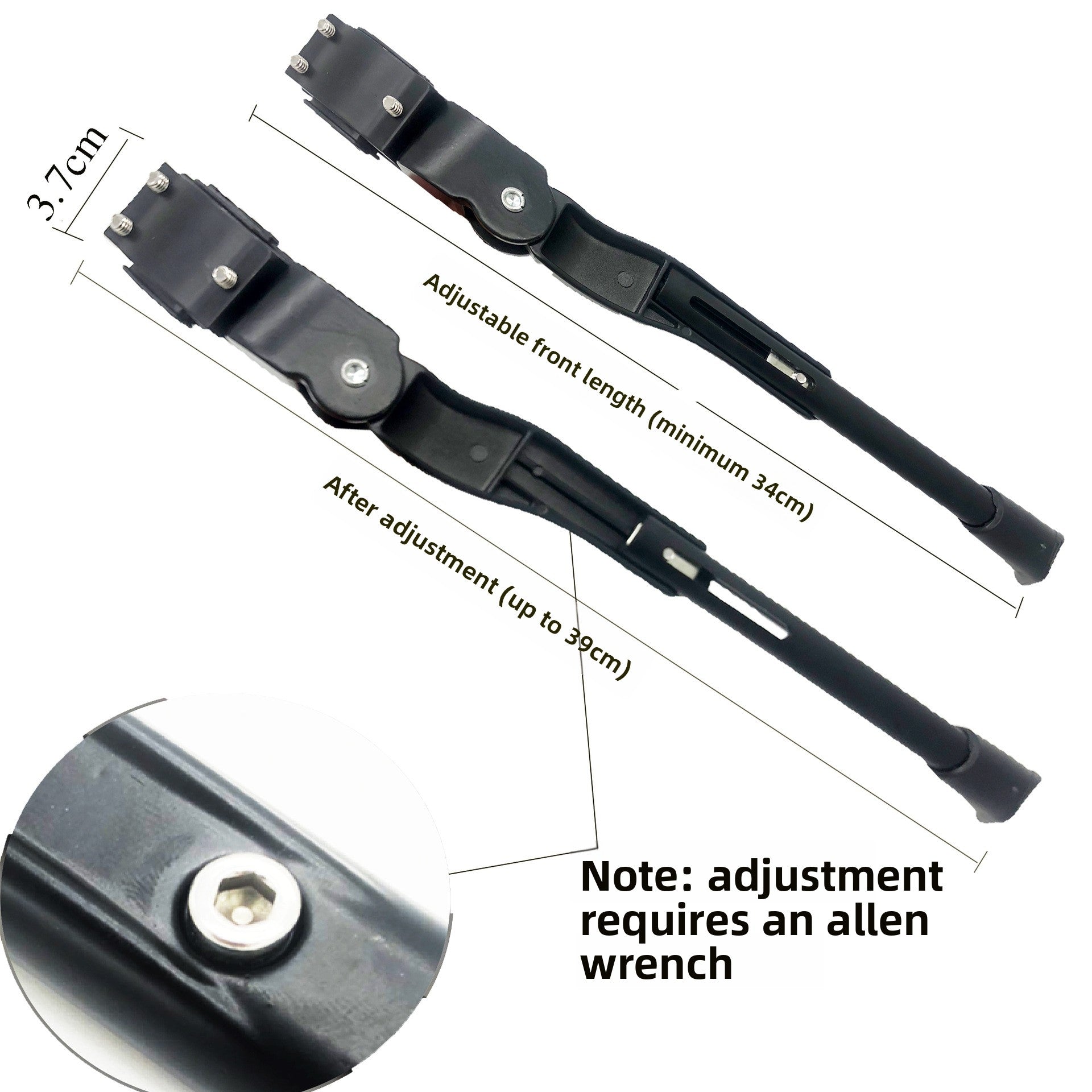 MTB Universal Aluminum Single Kickstand, Bicycle Lightweight Side Stand