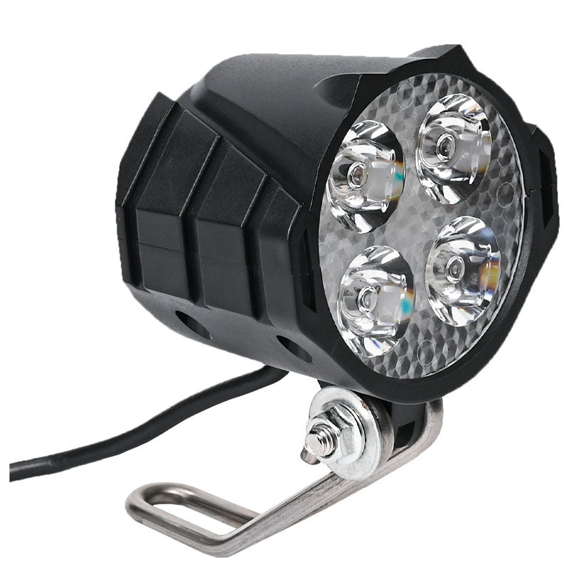 New Super Bright Electric Bicycle Driving Electric Scooter LED Headlight with Horn Front Light Wholesale