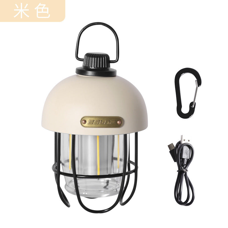 Customized Camping Lantern USB Charging Atmosphere Campsite Lamp Led Multi-Functional Emergency Lamp Retro Barn Lantern Tent Camping Lamp