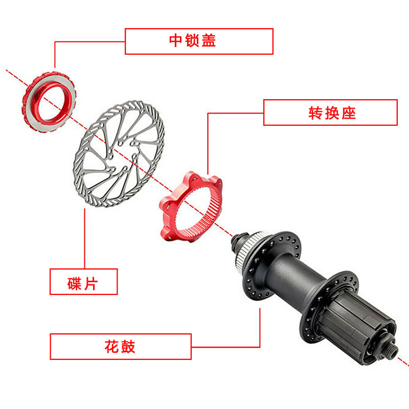 Mountain Bike Center Lock Disc Brake Rotors Six-Bolt Disc Brake Rotors