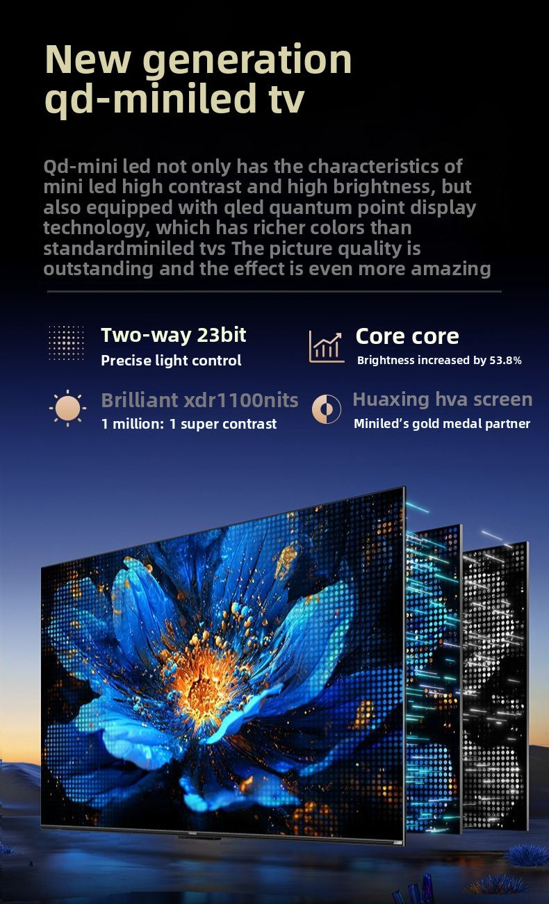 TCL TV 65T6 65inch QD-Mini LED Full Spectrum Quantum Dot Vivid XDR 1100
