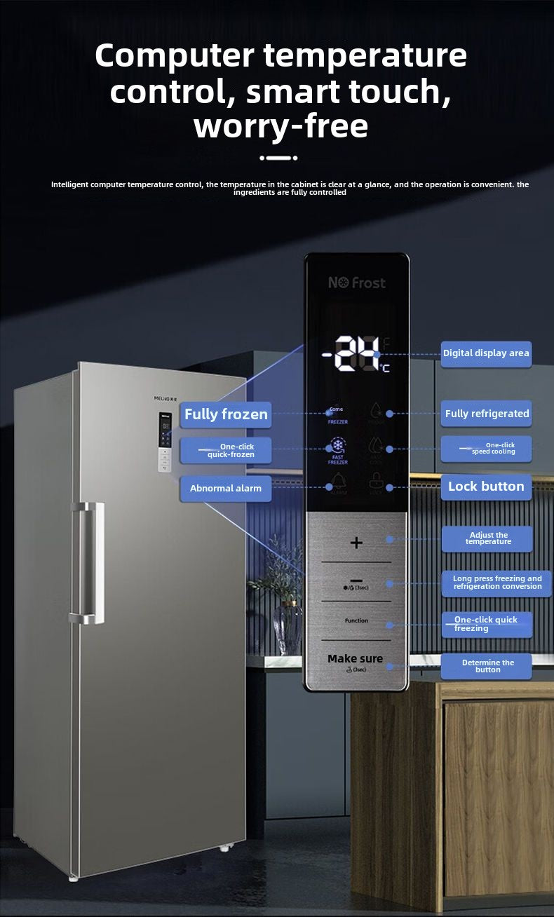 Meiling 381/311 Liter Upright Freezer Frost-Free Chest Freezer Household Drawer Large Capacity Commercial Direct Cooling 118 Liters
