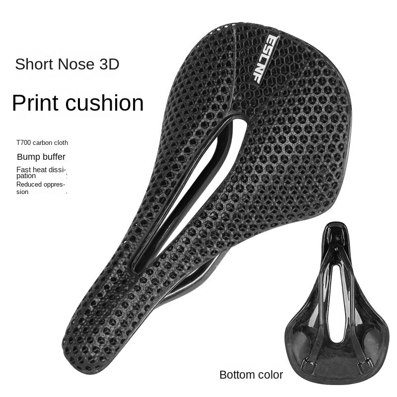 Eslnf Bike Saddle Road Bike 3D Printing Seat Cushion Mountain Bike Carbon Fiber Hollow Seat Rail Riding Saddle
