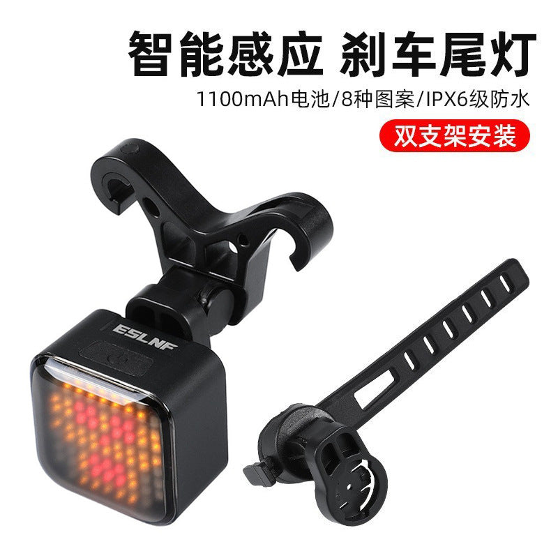 Mountain Bike Taillight Creative Intelligent Induction Auto Switch Waterproof Road Bike Night Riding Warning Light