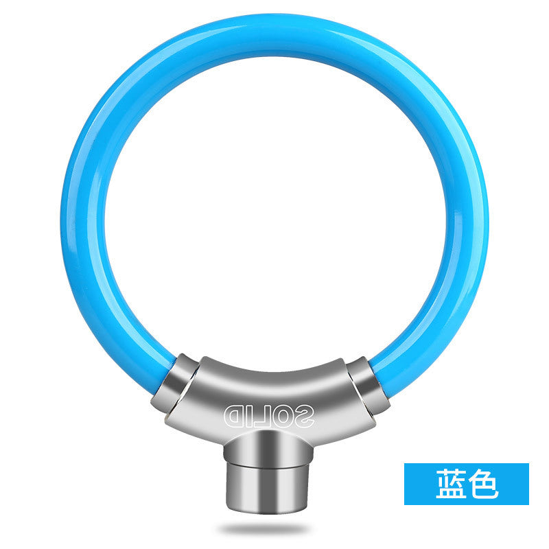 21 Bicycle Lock Cycling Fixture Circular Lock Anti-Theft Cable Lock Mountain Highway Vehicle Portable Bicycle Ring Lock