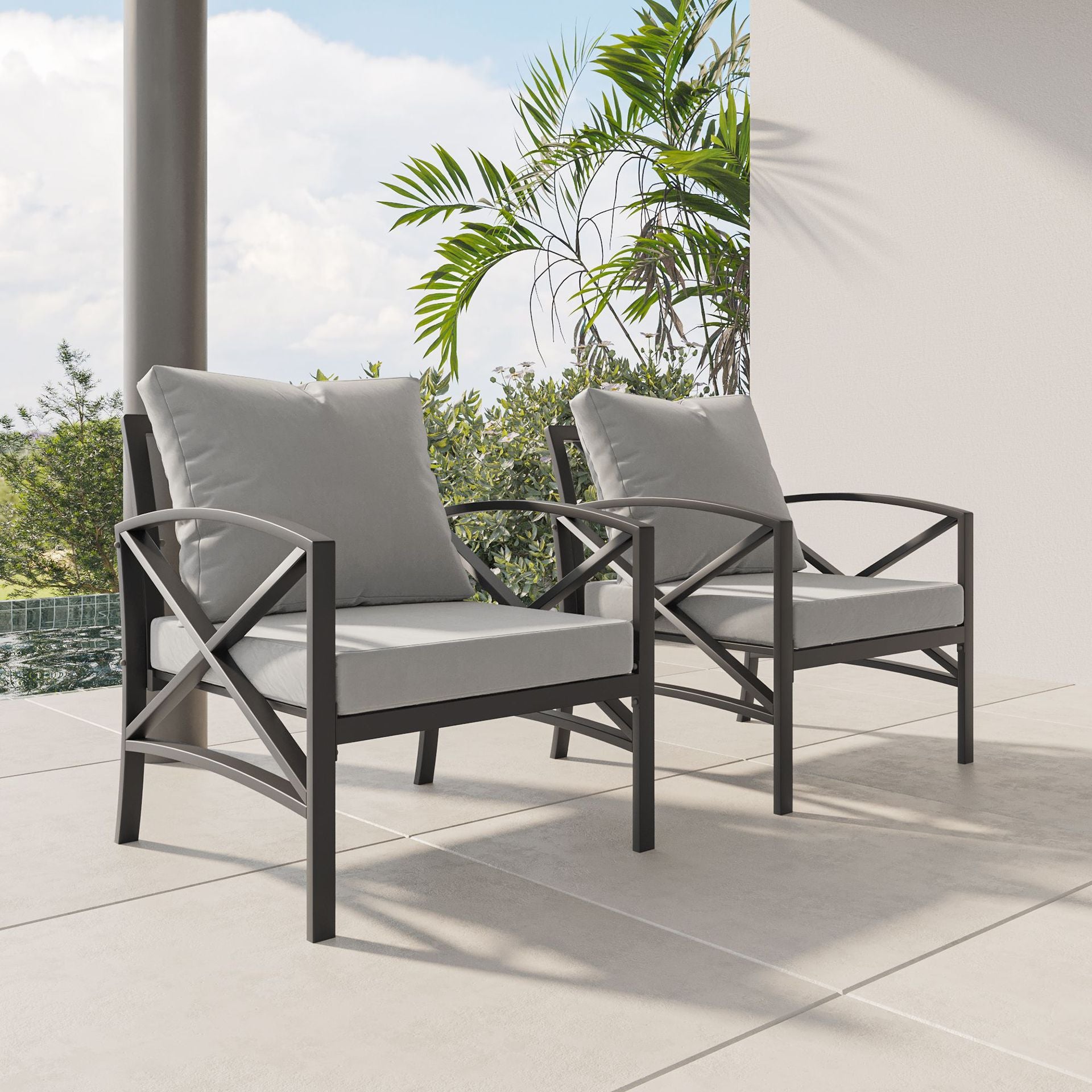 Outdoor Leisure Iron Art Sofa Set Garden Hotel Business Reception Sofa Waterproof Industrial Style Iron Frame Chair