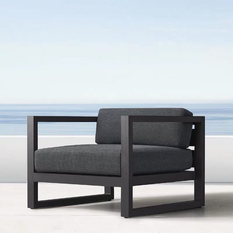 Outdoor Sofa for Courtyard Garden, Simple Modern Waterproof and Sunproof Aluminum Alloy Balcony Sofa, Outdoor Terrace Sofa