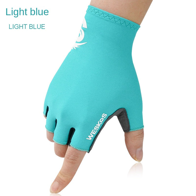 Outdoor Sports Summer Bicycle Cycling Sun Protection Half Finger Gloves Breathable Non-Slip Shockproof Mountain Bike Spot Wholesale