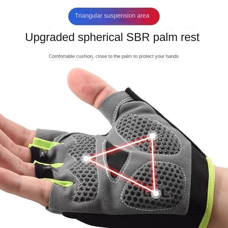 Half Finger Gloves Men and Women Riding Sports Fitness Summer Open Finger Outdoor Mountaineering Cycling Breathable, Non-Slip, Wear-Resistant Gloves