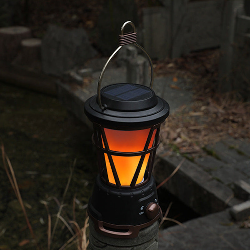 2022 New Outdoor Type-c Charging LED Ambient Light Camping Horse Lamps Retro Solar Energy Camping Lights