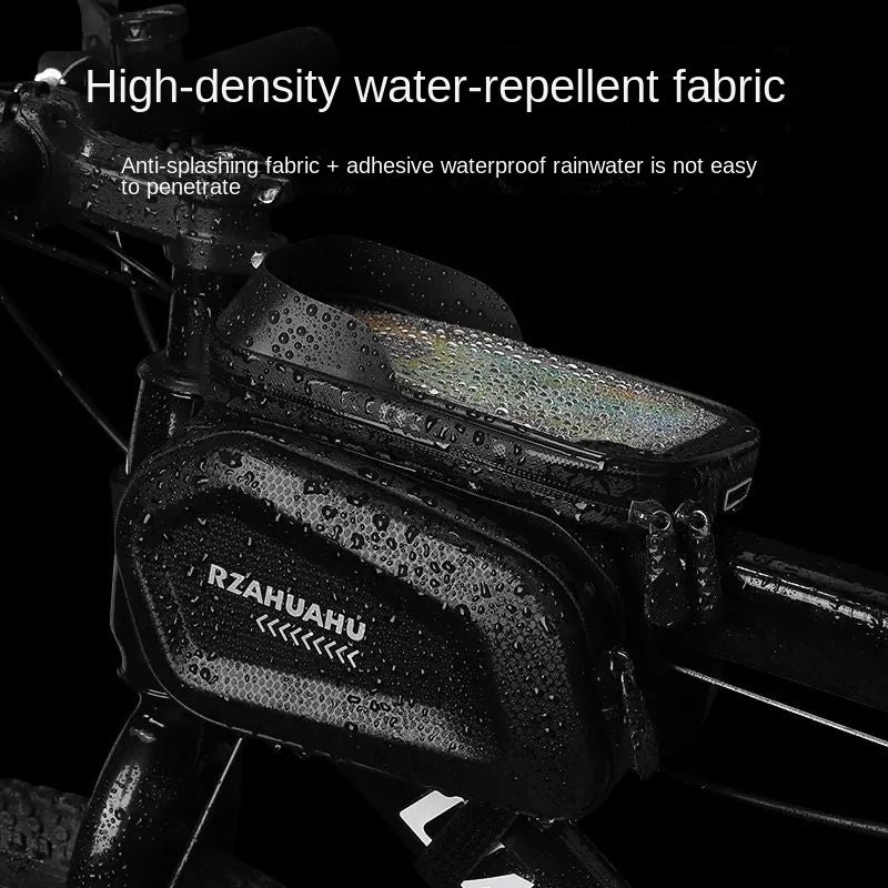 Mountain Bicycle Bag Front Beam Bag Mountain Bike Double Bag Mobile Phone Bag Upper Tube Bag Waterproof Saddle Bag Cycling Fixture