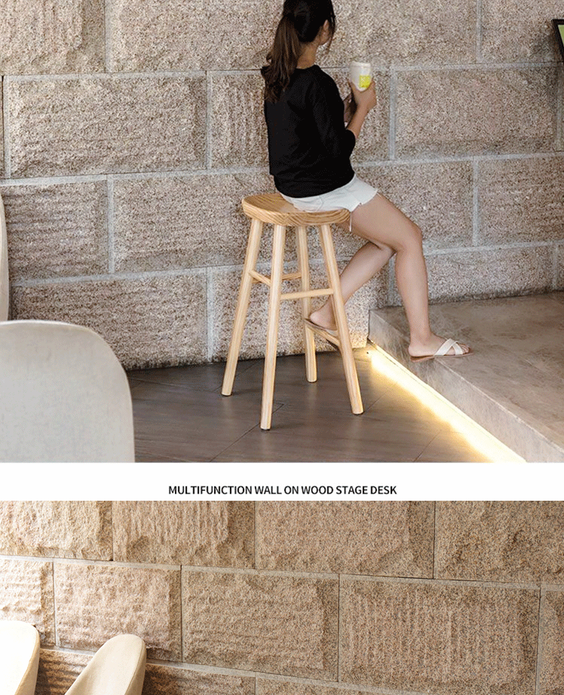 Nordic Bar Stool Simple Bar Chair Bar Stool Bar Chair Solid Wood Home Chair Swivel Chair High Factory Direct Supply High Foot