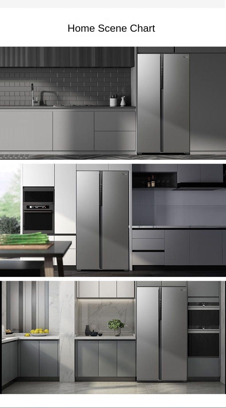 Midea 555L First-Class Energy Efficiency Dual Inverter Side-by-Side Energy-Saving Frost-Free Odor-Free Ultra-Thin Large Capacity Refrigerator