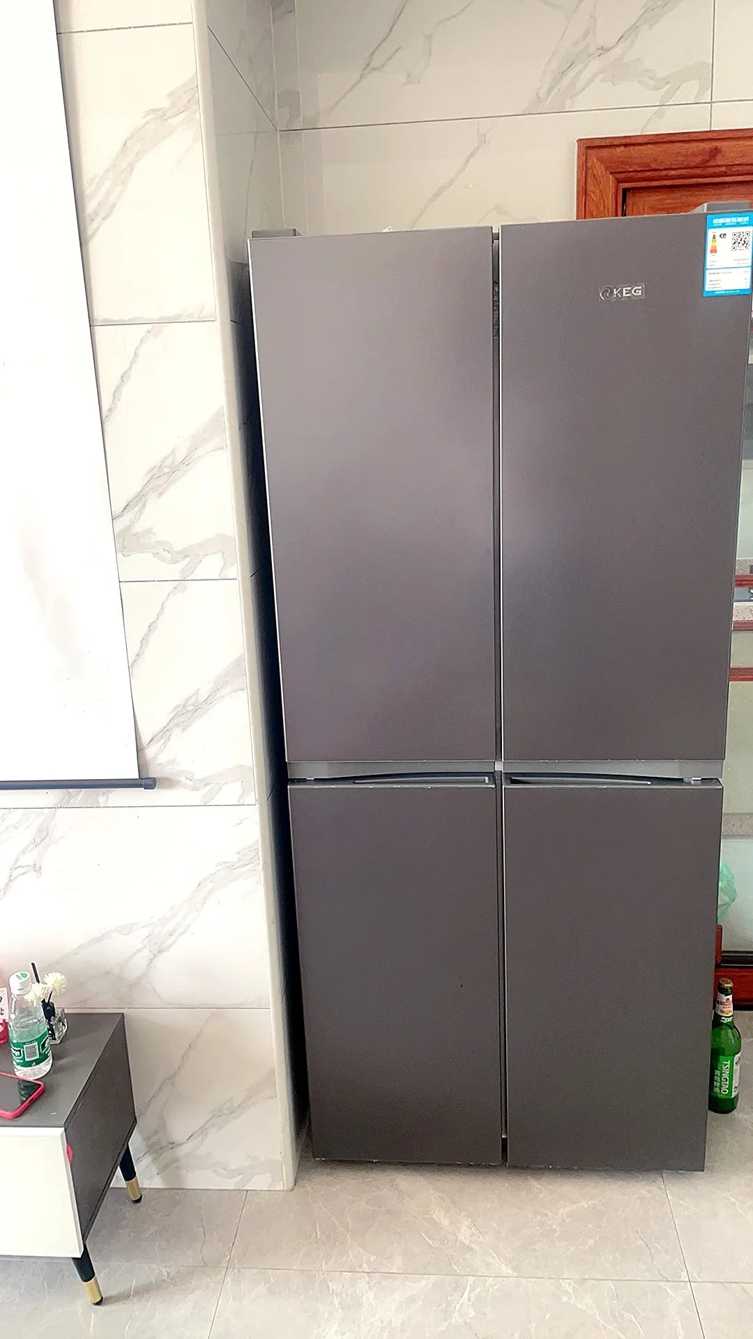 KEG 418L Refrigerator cross four-door first-class energy-saving ultra-thin embedded smart home