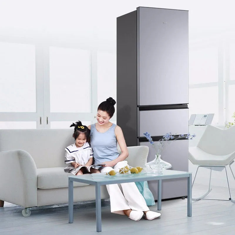 TCL refrigerator 200 liter 3 door refrigerator three-door energy-saving