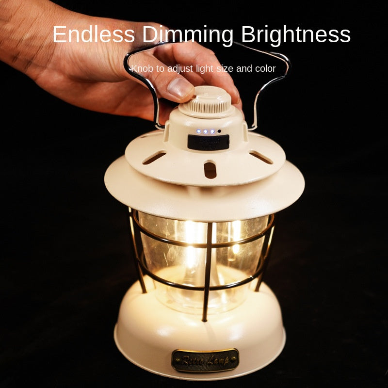 Camping Lantern Multi-Functional Retro Barn Lantern Tent Light Work Light Emergency Lighting Portable Mountain Camping Lamp