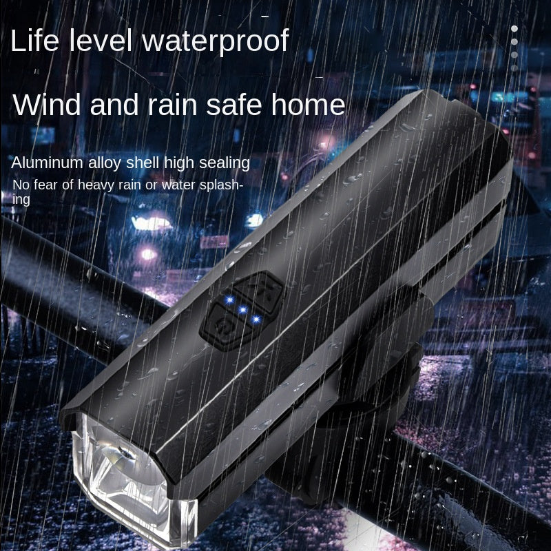 Bicycle Light Mountain Highway Vehicle Outdoor Cycling Waterproof Aluminum Alloy Headlight USB Charging Highlight Cycling Fixture