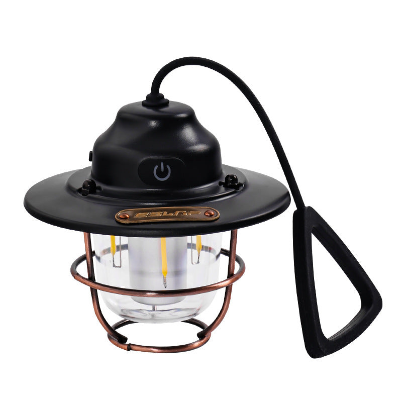 Customized Outdoor Lighting Camping Lamp USB Charging Retro Barn Lantern Campsite Lamp Ambience Light Tent LED Light for Camping