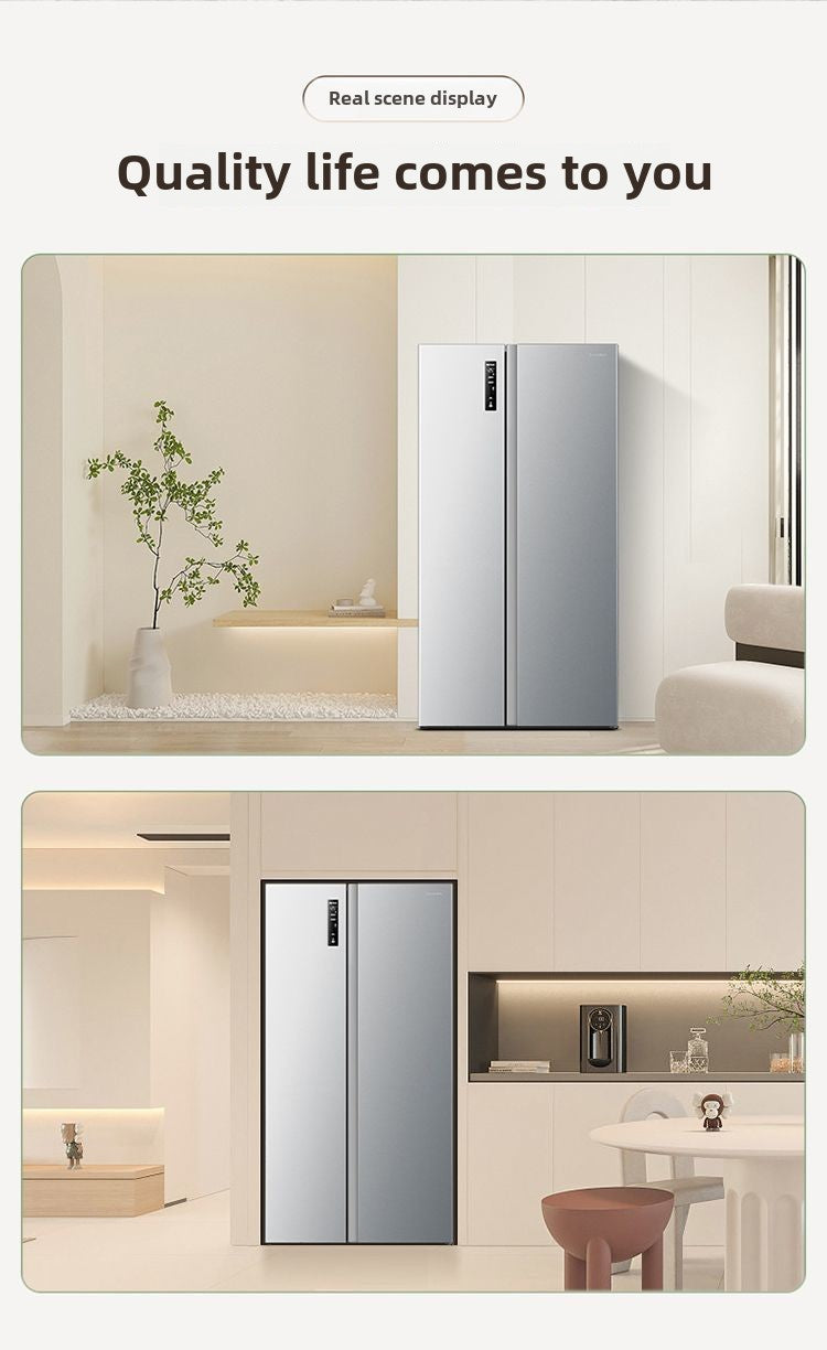 [Government Subsidy 15%] Ronshen Refrigerator 535L Open Double Door Large Capacity Air-Cooled Double Door Large Freezer