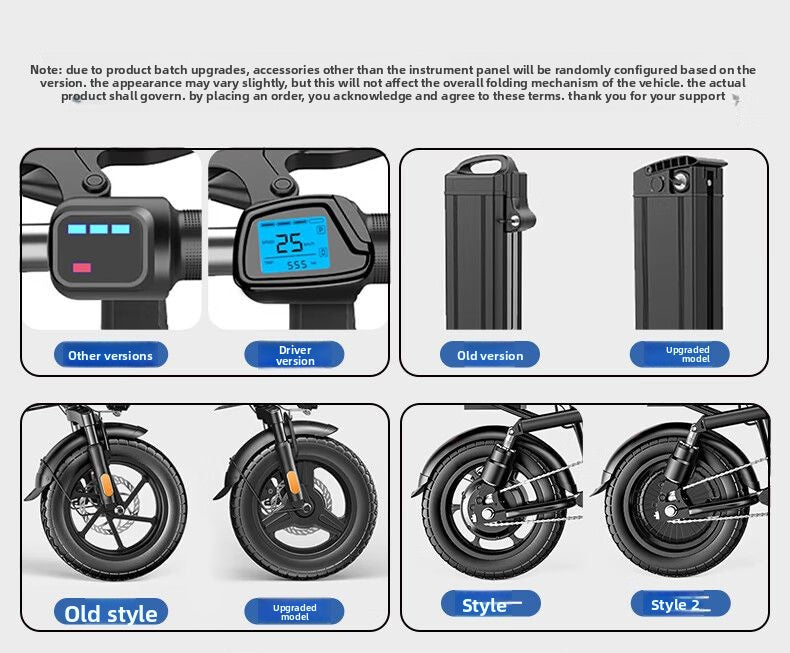2025 New Model New National Standard Foldable Electric Bicycle Long Battery Life Can Be Placed in Trunk Adult Electric Bike