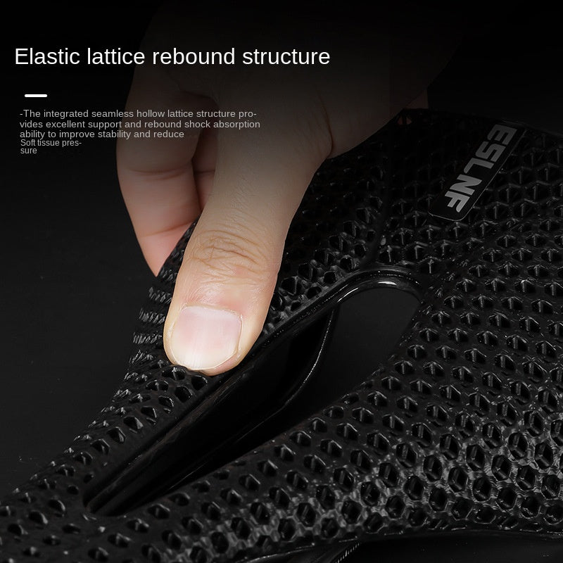 Eslnf Bike Saddle Road Bike 3D Printing Seat Cushion Mountain Bike Carbon Fiber Hollow Seat Rail Riding Saddle