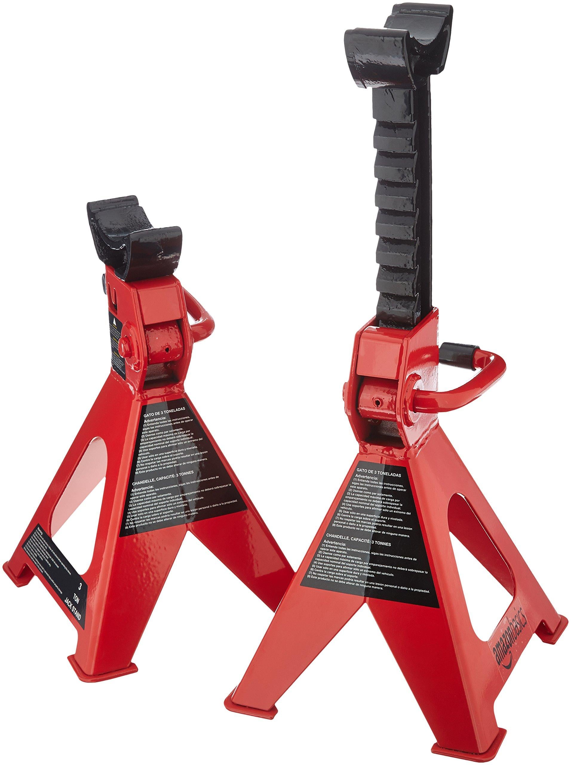 3 Ton Heavy Duty Jack Stands (Pair) - Adjustable Height Safety Tools
