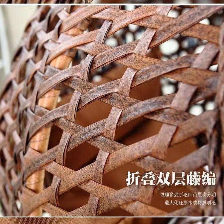 Hanging Basket Rattan Chair Glider Swing Outdoor
