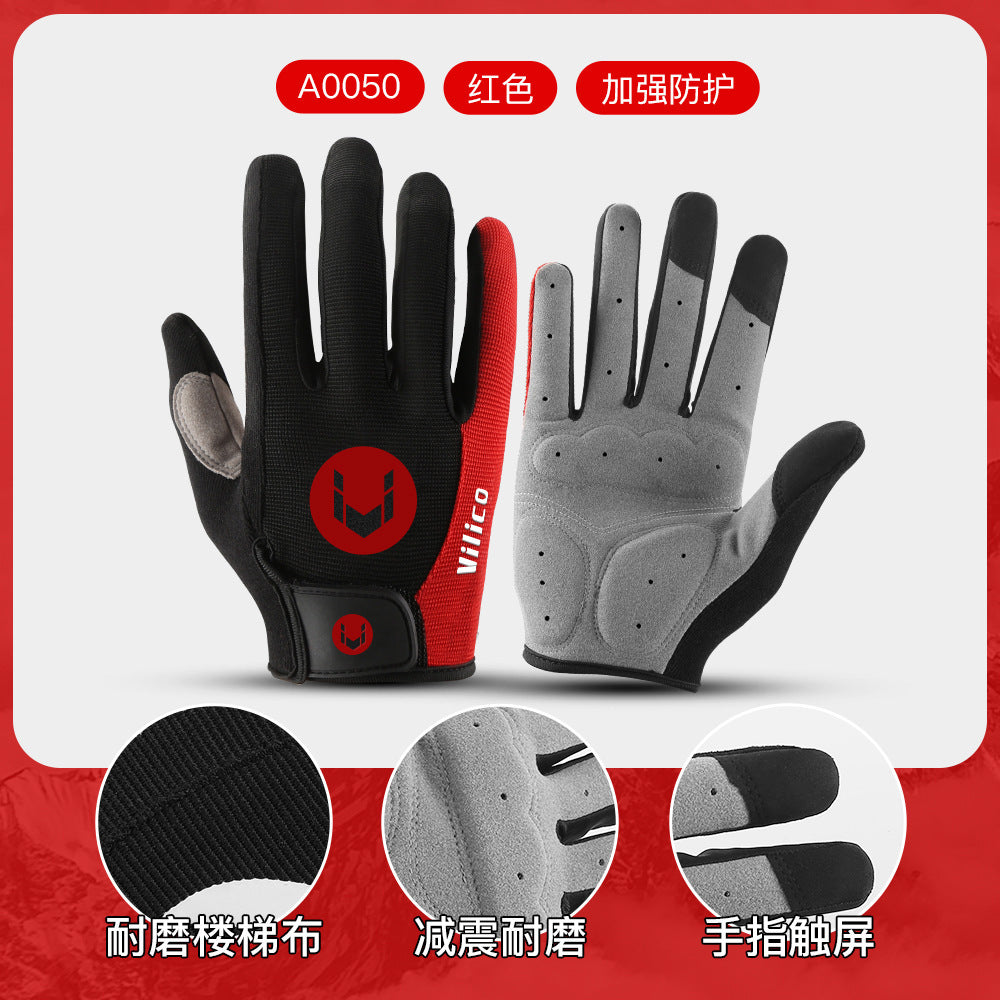 Bicycle Gloves Winter Warm Gloves Road Bike Mountain Bike Anti-Skid Shock Absorption Gloves Outdoor Cycling Gloves