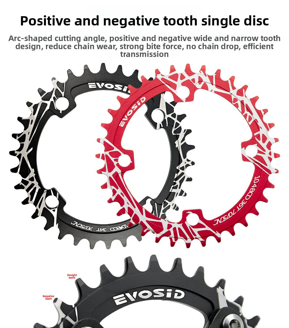 EVOSID Mountain Bike Crankset 104BCD Square Hole Crank 8/9/10/11/12 Speed Modified Single Chainring