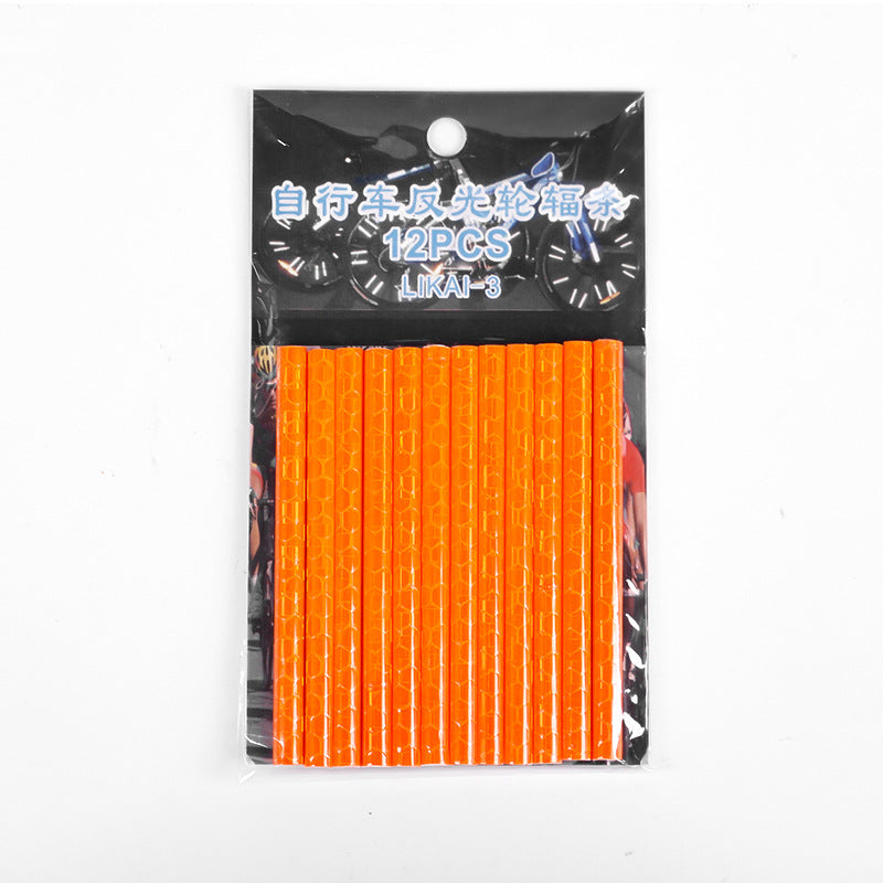 Bicycle Fixture Dead-Flying Road Mountain Bike Steel Wire Card Strip Warning tape【Reflective Spoke Gray】