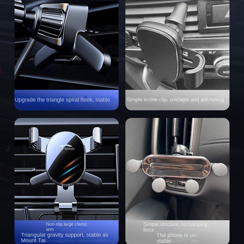 Car Phone Holder Anti-Shake2023New Car Air Outlet Gravity Hook Navigation Special Rack